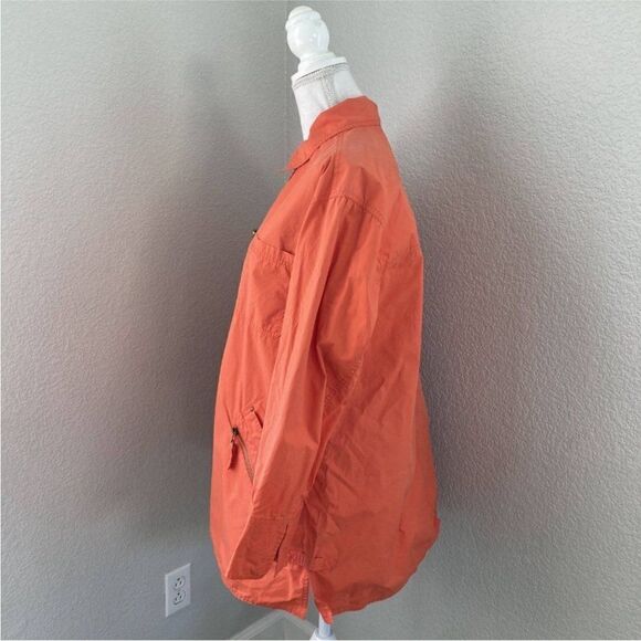 Emanuel Ungaro Womens Orange Long Sleeve Collared Duffle Coat Size Petite - Picture 2 of 10